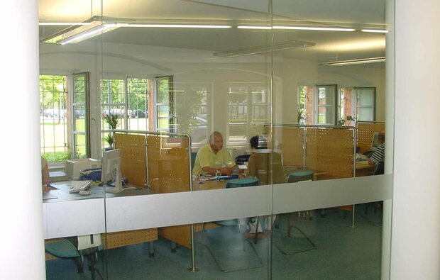 Blick ins Servicezentrum